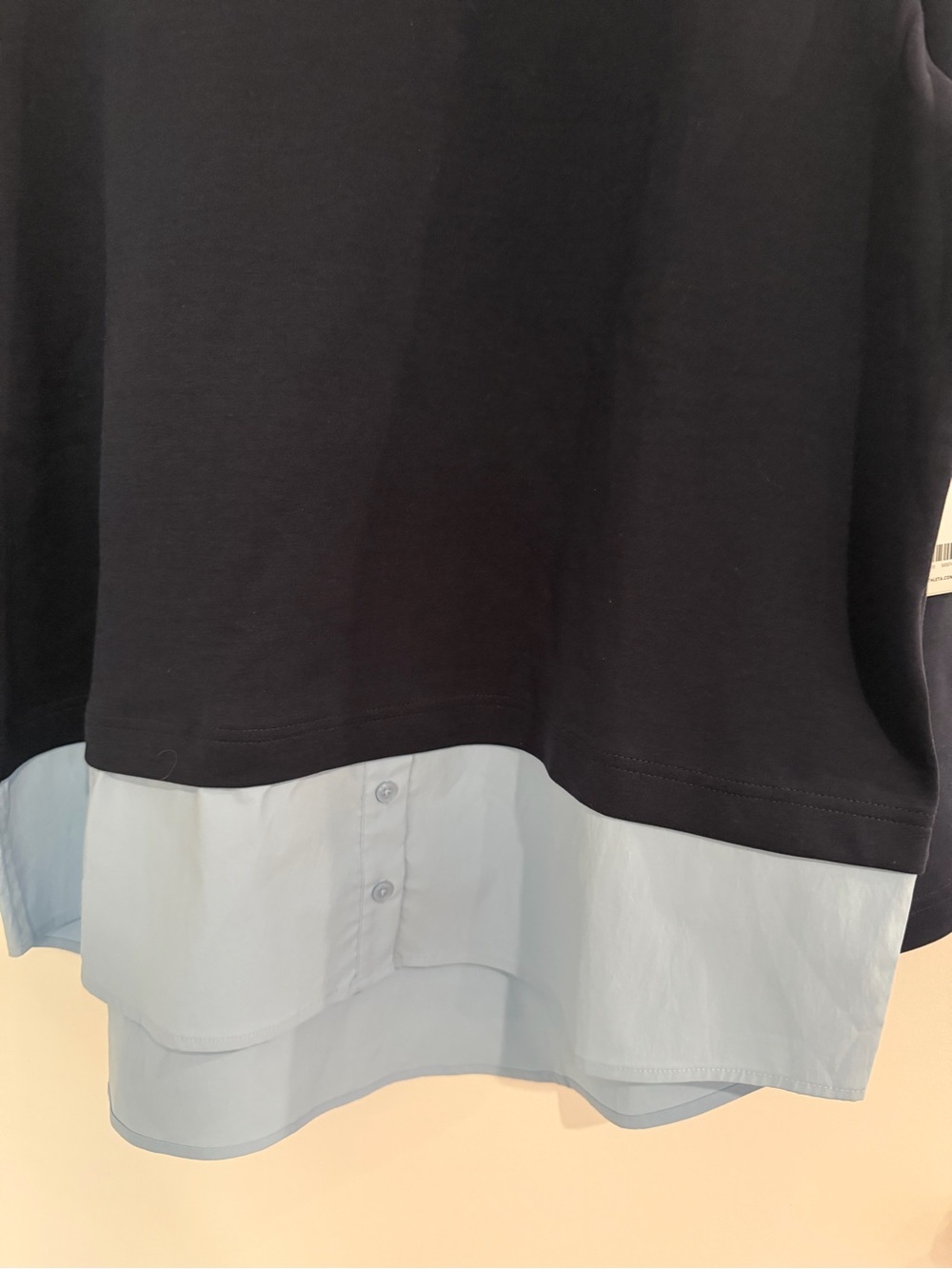 NWT Athleta Gallery Top 2.0 Tunic XL Navy Blue Layered High Low Long Sleeve Top - Picture 4 of 7